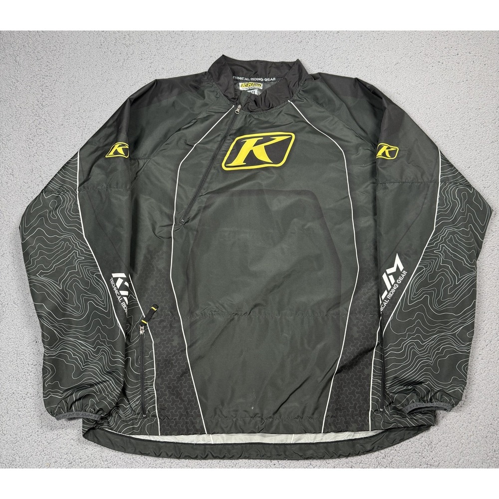 KLIM Jacket Mens 2XL Black 1/4 Zip Windbreaker Technical Riding Gear Moto